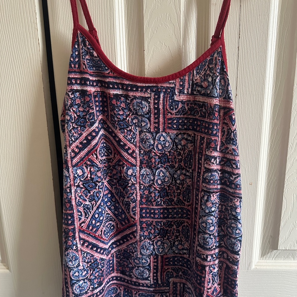 Bobbie Brooks Red and Blue Patterned Dress